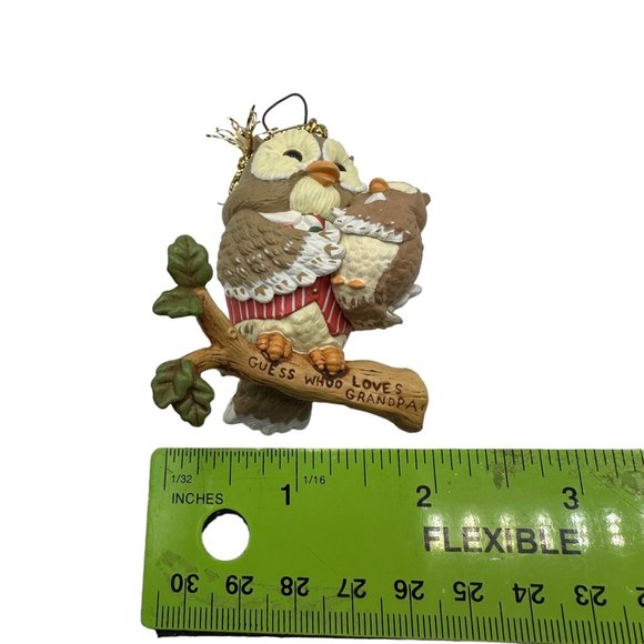 Hallmark Keepsake Owl Ornament Guess Whoo Loves Grandpa Christmas Holiday Decor - Picture 6 of 6